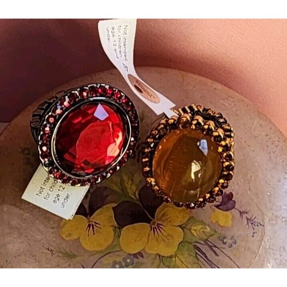 Unbranded Vintage stretch rings Lot Of 2 - Picture 3 of 4